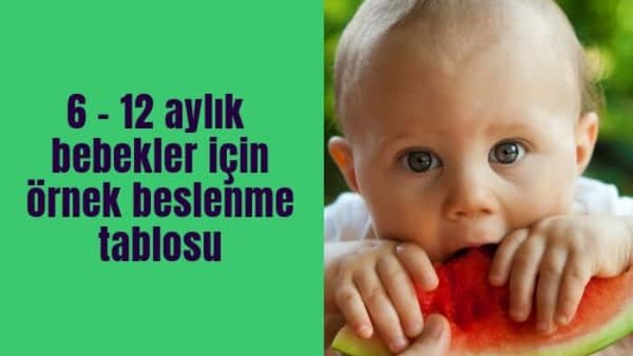 Bebek İçin Beslenme Tablosu