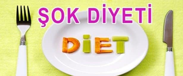 Şok diyet listesi