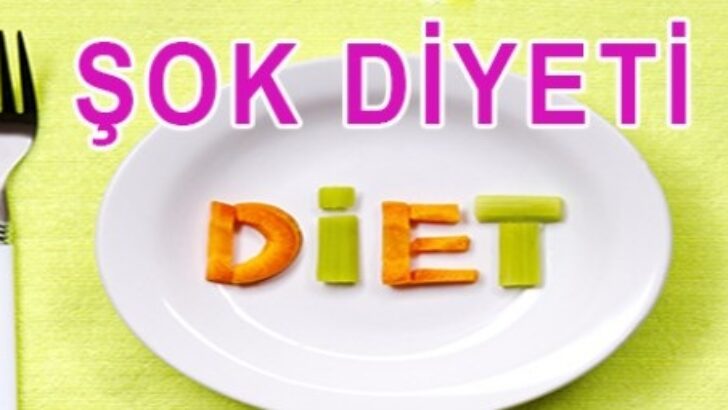 Şok Diyet Listesi: 10 günde 10 kilo